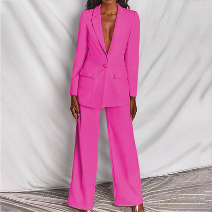 Dames blazerpak met rechte pantalon in diverse kleuren – voor een krachtige én stijlvolle look