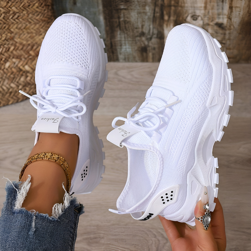 Dames sneakers met ademend mesh en dikke zool – comfortabele en trendy sportschoenen voor dagelijks gebruik in diverse uitvoeringen