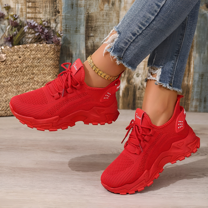 Dames sneakers met ademend mesh en dikke zool – comfortabele en trendy sportschoenen voor dagelijks gebruik in diverse uitvoeringen