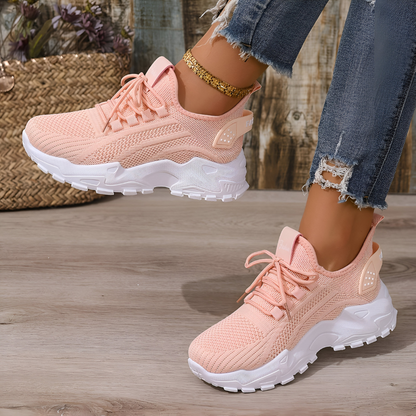 Dames sneakers met ademend mesh en dikke zool – comfortabele en trendy sportschoenen voor dagelijks gebruik in diverse uitvoeringen