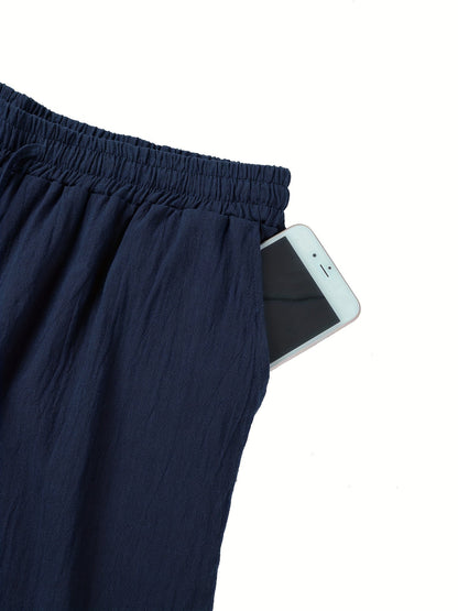 Heren loungebroek met relaxte pasvorm in diverse kleuren – luchtig comfort voor thuis en daarbuiten