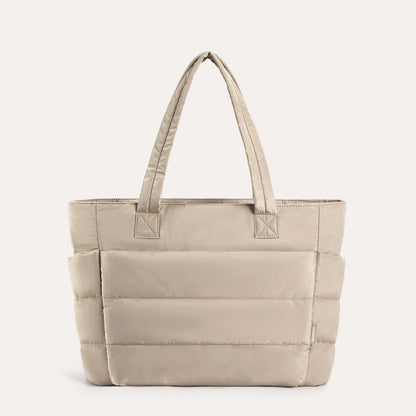 Dames shopper tas in diverse kleuren – ruime gewatteerde tote bag voor werk, school en reizen