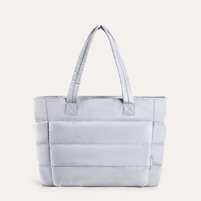Dames shopper tas in diverse kleuren – ruime gewatteerde tote bag voor werk, school en reizen