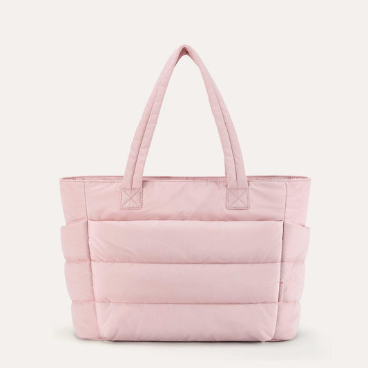 Dames shopper tas in diverse kleuren – ruime gewatteerde tote bag voor werk, school en reizen
