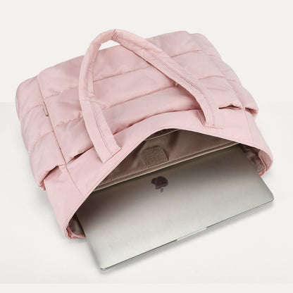 Dames shopper tas in diverse kleuren – ruime gewatteerde tote bag voor werk, school en reizen