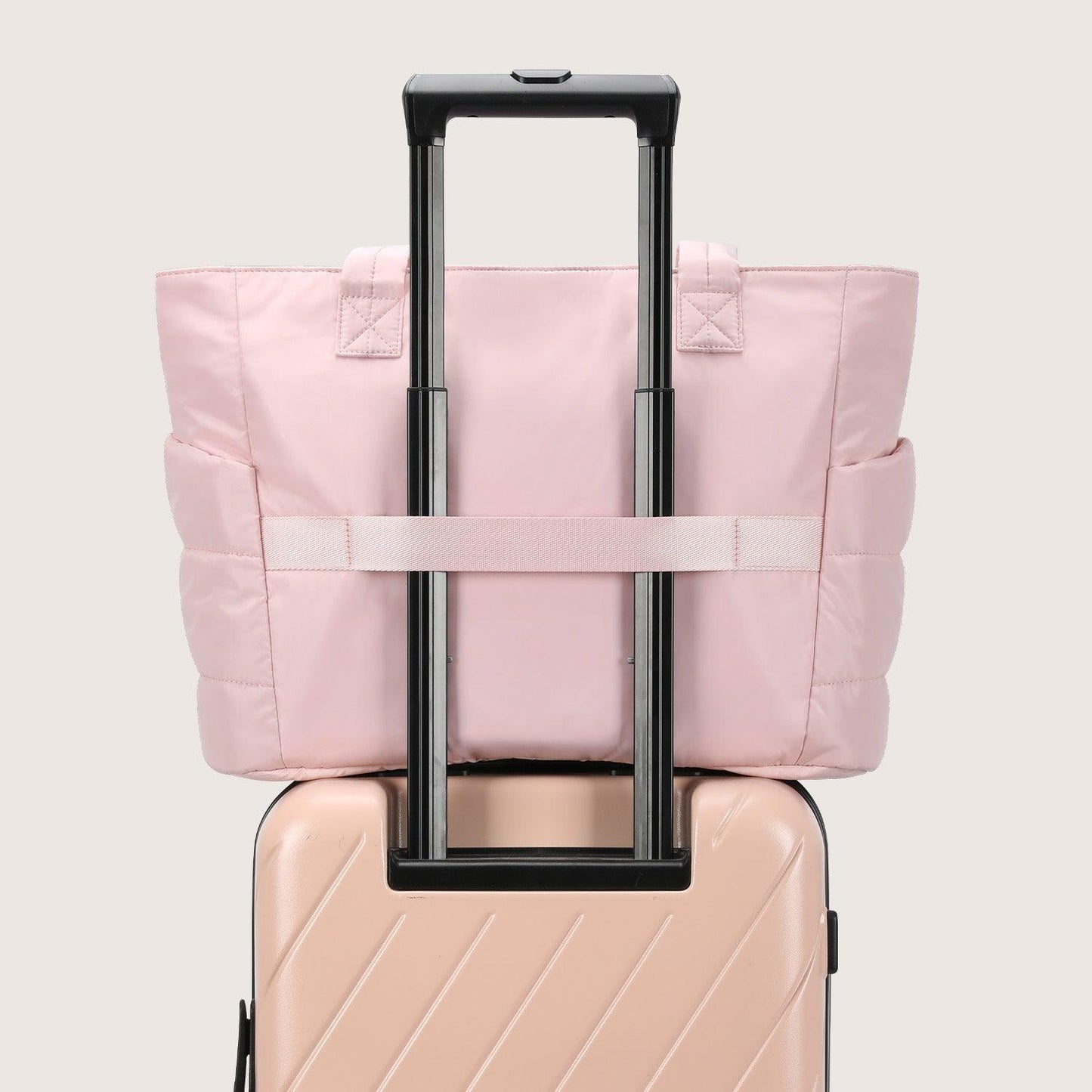 Dames shopper tas in diverse kleuren – ruime gewatteerde tote bag voor werk, school en reizen