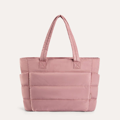 Dames shopper tas in diverse kleuren – ruime gewatteerde tote bag voor werk, school en reizen