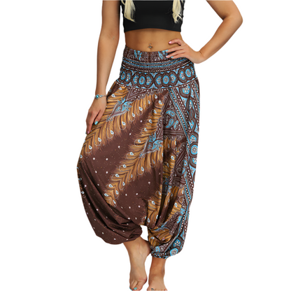 Dames Harembroek met Hoge Taille Comfortabele Zomerbroek voor Yoga, Reizen en Vrije Tijd