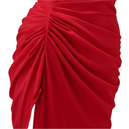 Dames Cocktailjurk met Pailletten en Asymmetrisch Detail Drapering met Zijsplit voor Feestelijke Gelegenheden