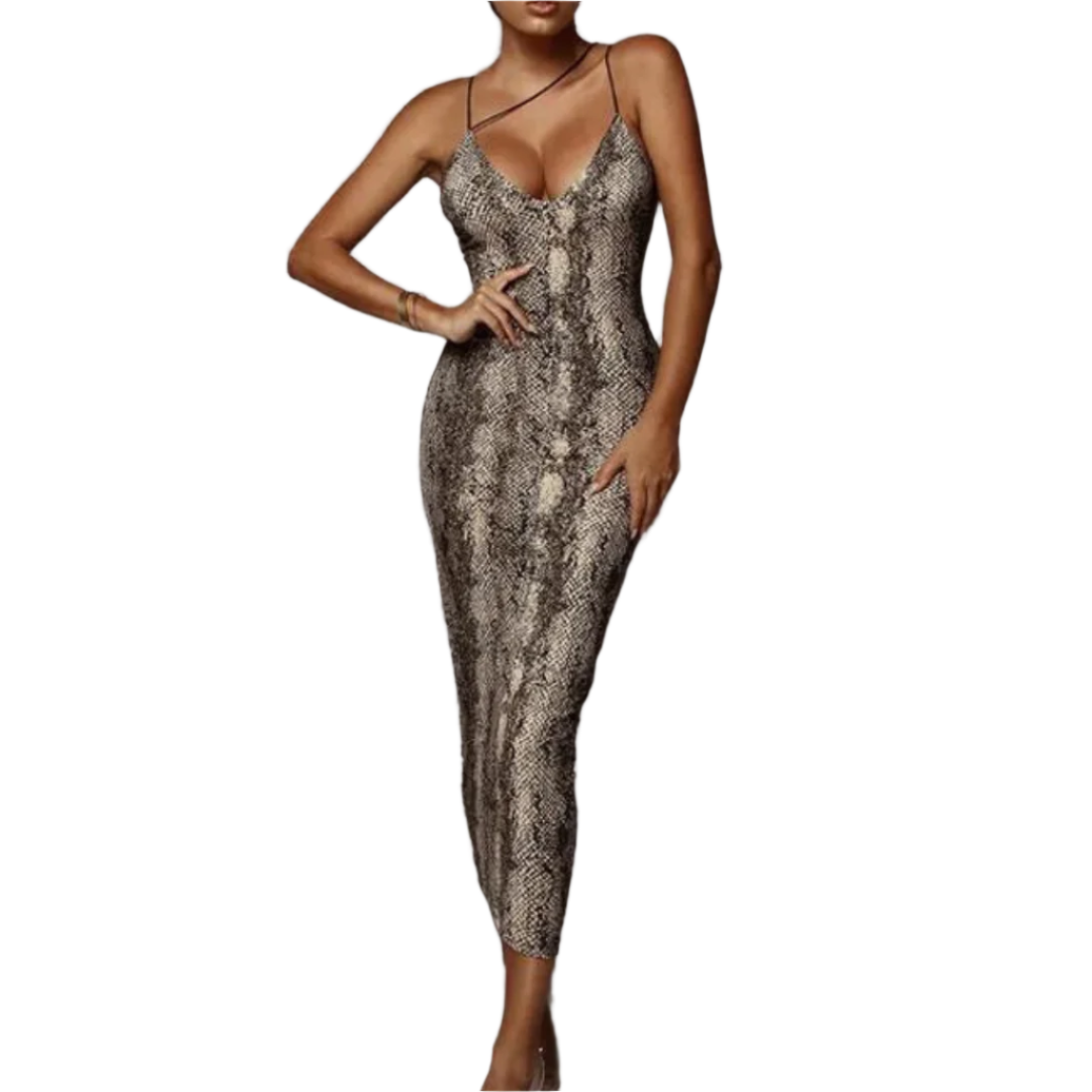 Nivina - Prachtige Maxi-jurk met dierenprint voor vrouwen