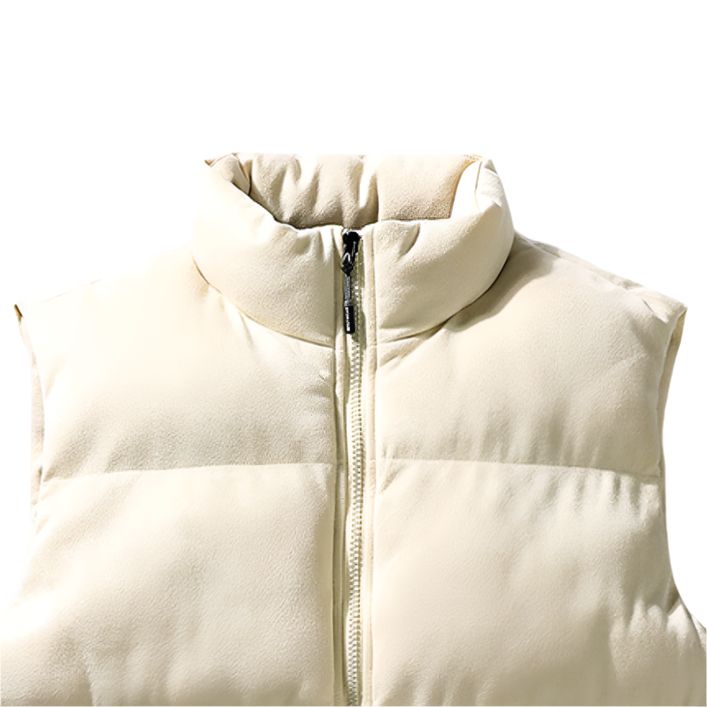 Heren Gewatteerd Bodywarmer Vest met Rits Warm en Lichtgewicht met Zachte Afwerking voor Dagelijks Gebruik