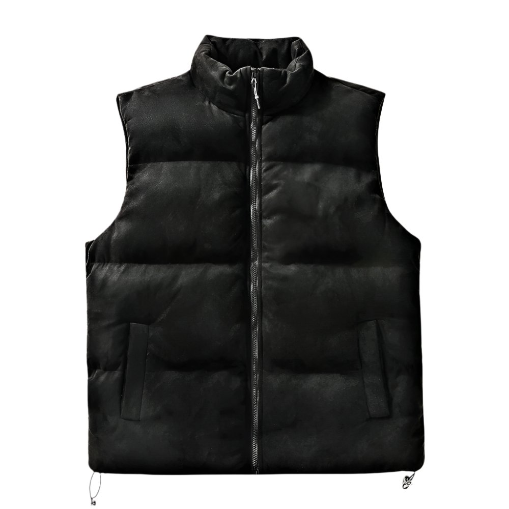 Heren Gewatteerd Bodywarmer Vest met Rits Warm en Lichtgewicht met Zachte Afwerking voor Dagelijks Gebruik