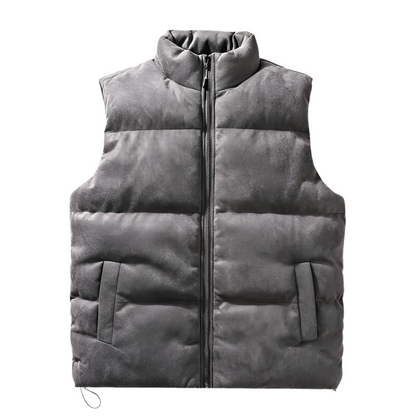 Heren Gewatteerd Bodywarmer Vest met Rits Warm en Lichtgewicht met Zachte Afwerking voor Dagelijks Gebruik