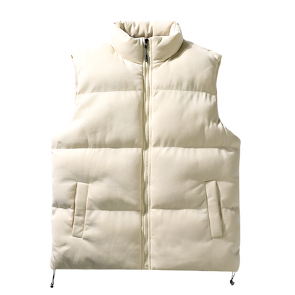Heren Gewatteerd Bodywarmer Vest met Rits Warm en Lichtgewicht met Zachte Afwerking voor Dagelijks Gebruik