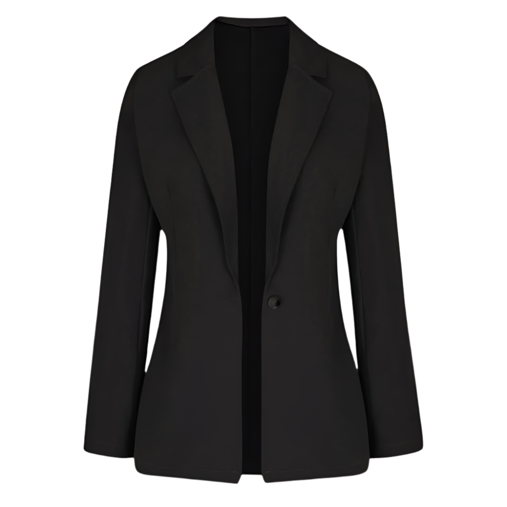 Dames Blazer met Klassieke Revers en Enkele Knoopsluiting zElegant Jasje voor Kantoor en Casual Looks