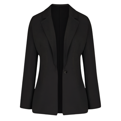 Dames Blazer met Klassieke Revers en Enkele Knoopsluiting zElegant Jasje voor Kantoor en Casual Looks