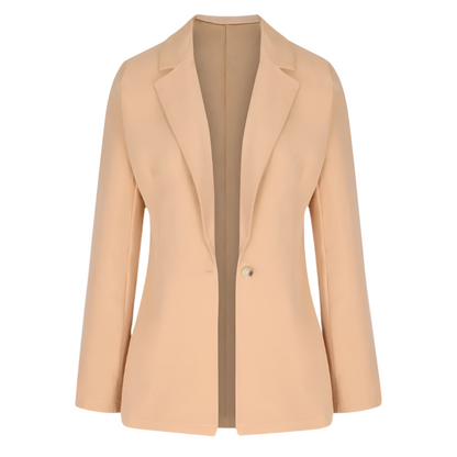 Dames Blazer met Klassieke Revers en Enkele Knoopsluiting zElegant Jasje voor Kantoor en Casual Looks