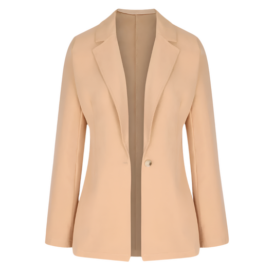 Dames Blazer met Klassieke Revers en Enkele Knoopsluiting zElegant Jasje voor Kantoor en Casual Looks