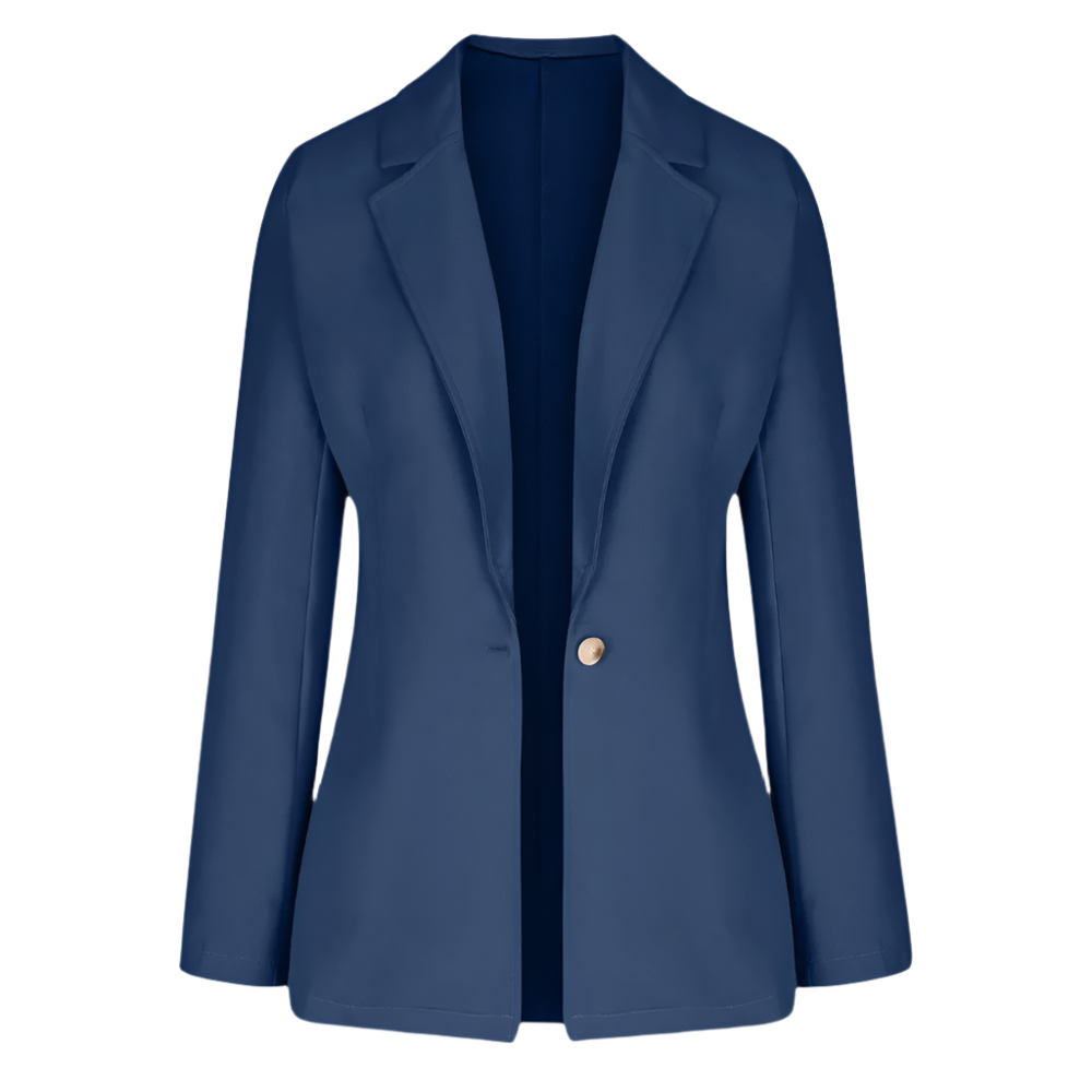 Dames Blazer met Klassieke Revers en Enkele Knoopsluiting zElegant Jasje voor Kantoor en Casual Looks
