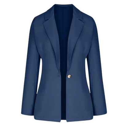 Dames Blazer met Klassieke Revers en Enkele Knoopsluiting zElegant Jasje voor Kantoor en Casual Looks
