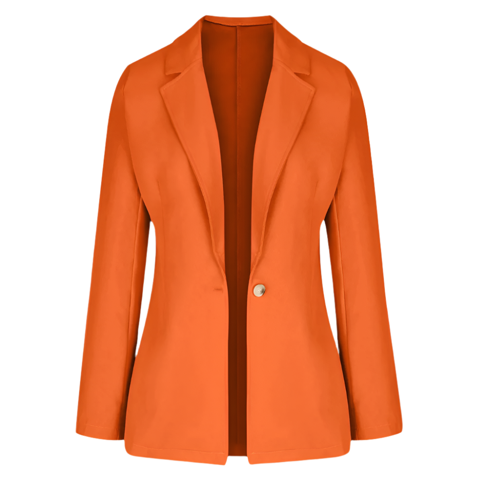 Dames Blazer met Klassieke Revers en Enkele Knoopsluiting zElegant Jasje voor Kantoor en Casual Looks
