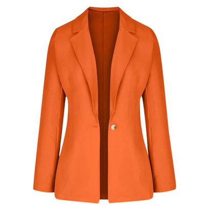 Dames Blazer met Klassieke Revers en Enkele Knoopsluiting zElegant Jasje voor Kantoor en Casual Looks