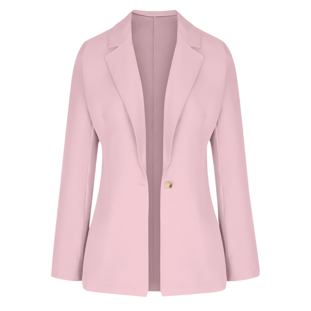 Dames Blazer met Klassieke Revers en Enkele Knoopsluiting zElegant Jasje voor Kantoor en Casual Looks