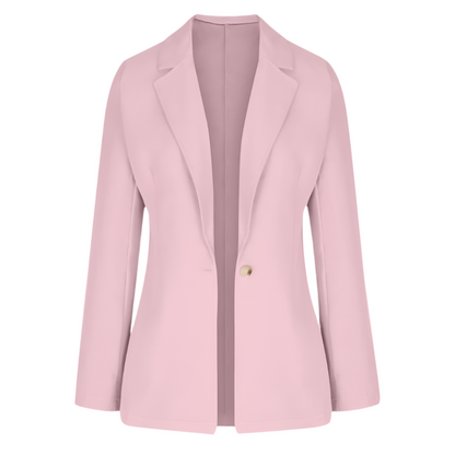 Dames Blazer met Klassieke Revers en Enkele Knoopsluiting zElegant Jasje voor Kantoor en Casual Looks