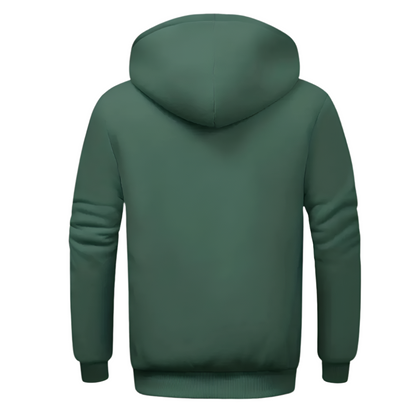 Heren Hoodie met Rits en Warme Fleecevoering Sweatvest met Capuchon en Steekzakken