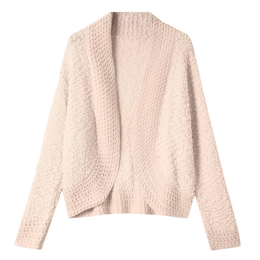 Dames vest met open voorkant en zachte grofgebreide textuur Comfortabel en stijlvol voor elke dag