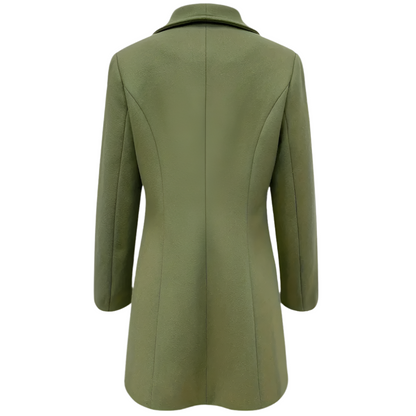 Dames Blazerjas voor Herfst en Lente Elegante Tussenjas met Getailleerde Pasvorm en Klassieke Revers