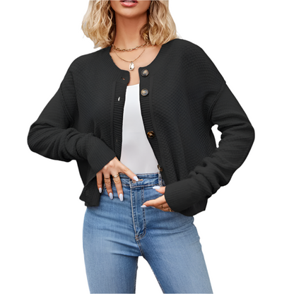 Dames Gebreid Vest met Ronde Hals en Knoopsluiting Zacht Materiaal en Tijdloze Pasvorm voor Elke Dag