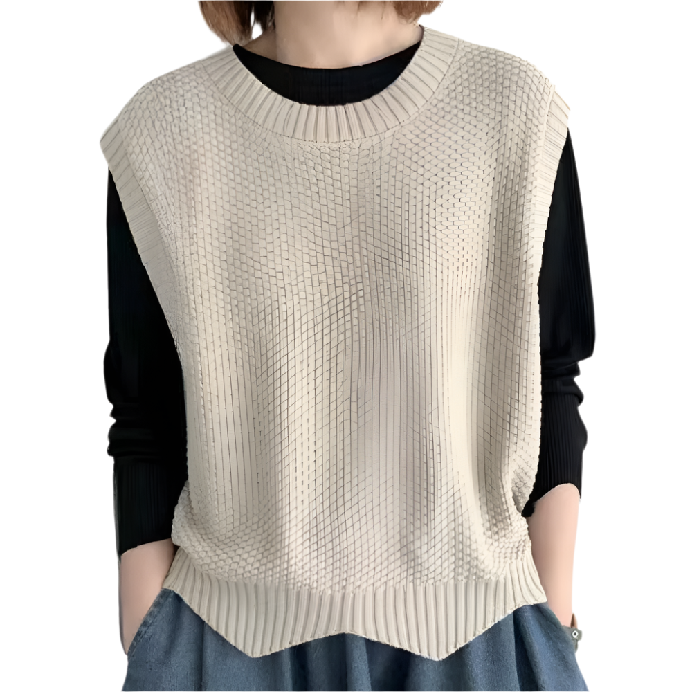 Dames Gebreid Mouwloos Vest Comfortabele Losse Pasvorm voor Casual Lagenstijl