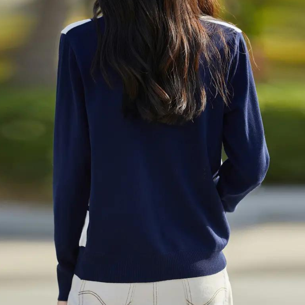 Dames Gebreide Trui met Grafisch Ruitpatroon Comfortabele Casual Top met Moderne Uitstraling