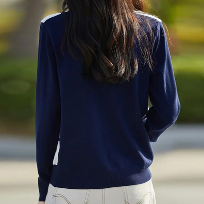 Dames Gebreide Trui met Grafisch Ruitpatroon Comfortabele Casual Top met Moderne Uitstraling