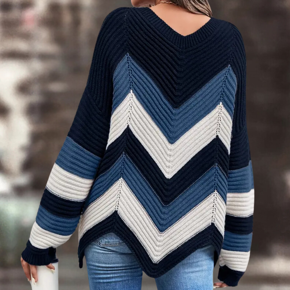 Cyra - Sweater met elegant golfpatroon voor dames