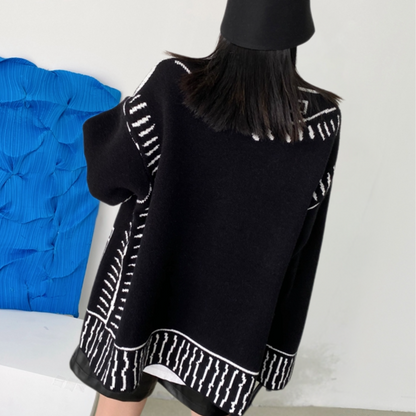 Theodora - Knus Kasjmier vest met patroon voor dames