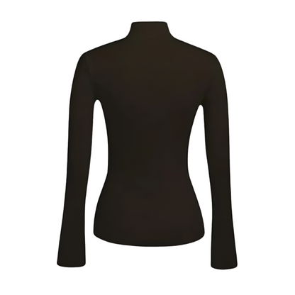 Fiorra - Sweater met hoge hals en kruislingse omslag voor dames