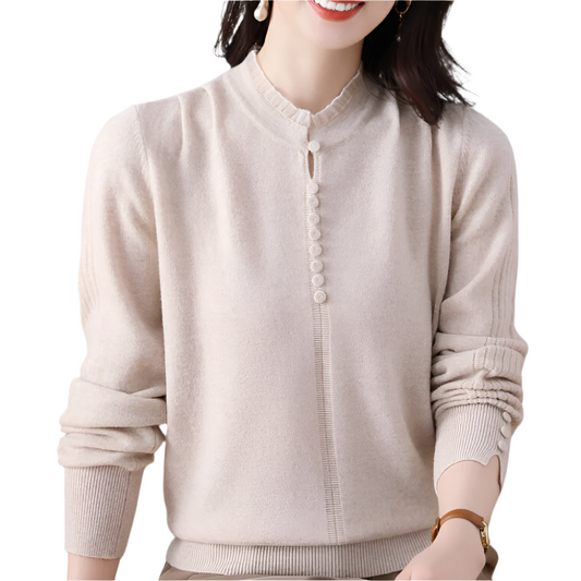 Solene - Elegante trui met knoop details voor dames