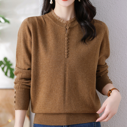 Solene - Elegante trui met knoop details voor dames
