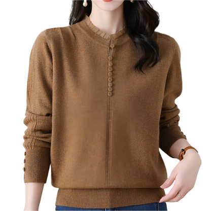 Solene - Elegante trui met knoop details voor dames