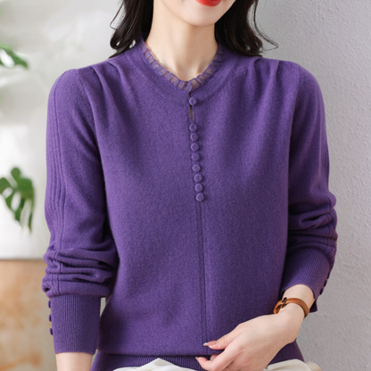 Solene - Elegante trui met knoop details voor dames