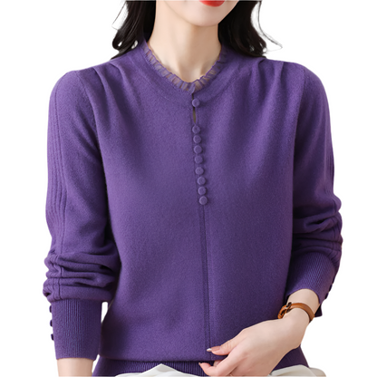 Solene - Elegante trui met knoop details voor dames