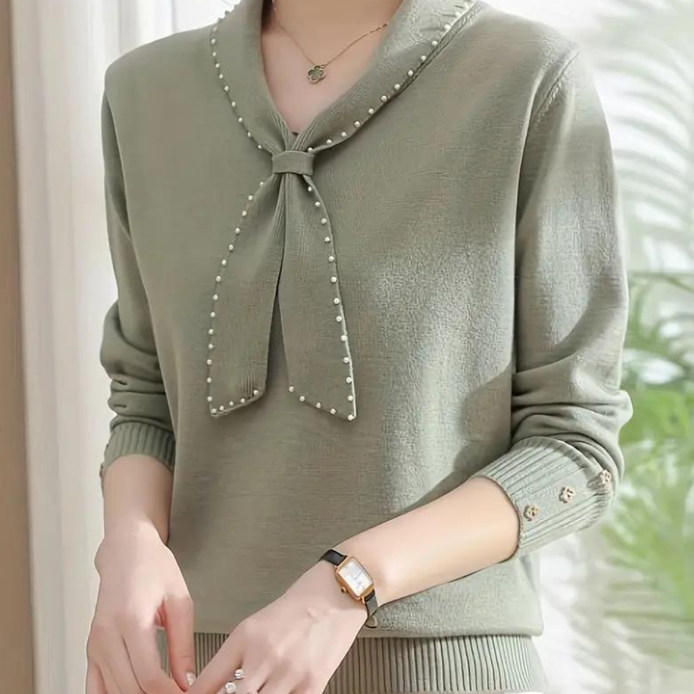 Ravelle - Elegante Sweater met strikdetail voor dames