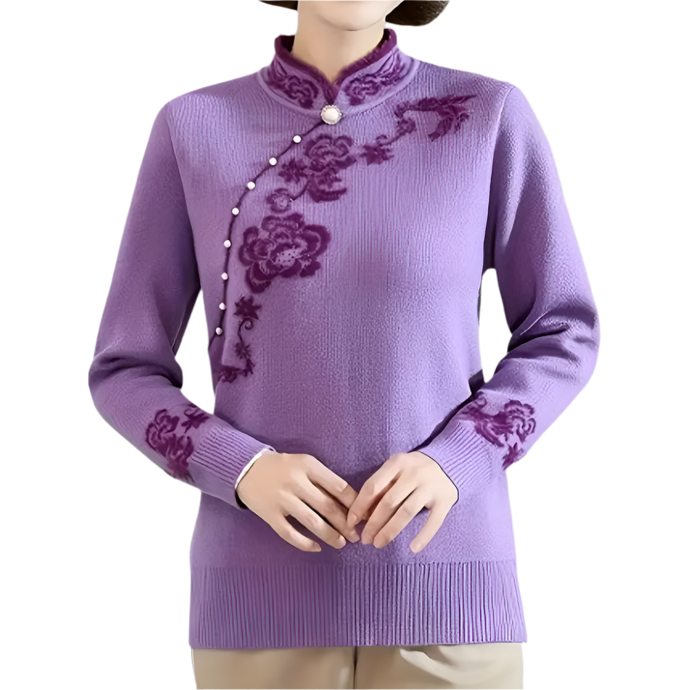 Esme - Vintage bloemen trui voor dames