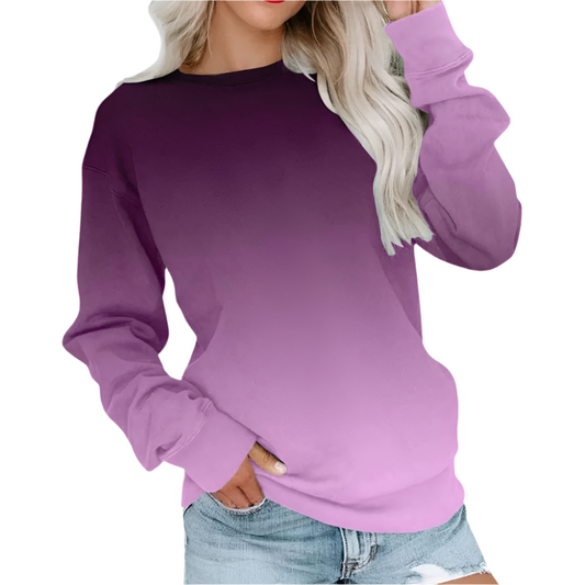 Ivess - Modieus dames sweatshirt met kleurverloop
