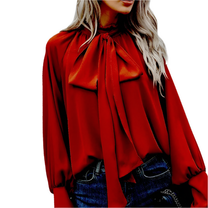 Olencia - Stijlvolle Blouse met Strikdetail voor Vrouwen