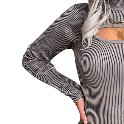 Luna – Trendy Hol Gebreide Jurk voor Dames
