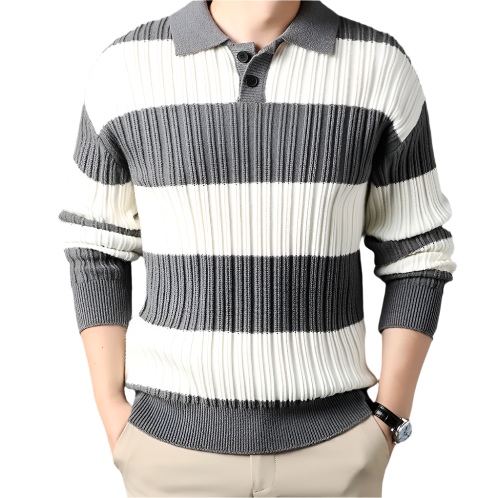 Tavon - Comfortabel gebreid poloshirt voor mannen