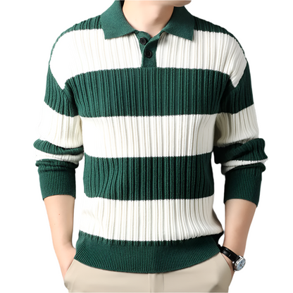 Tavon - Comfortabel gebreid poloshirt voor mannen